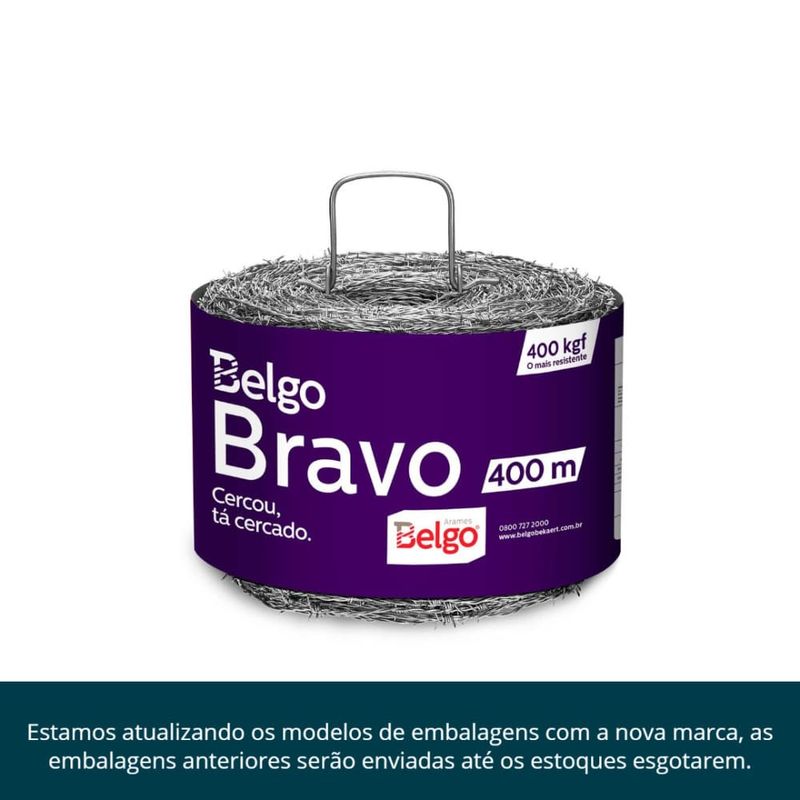 Imagem 2 de 5 de Arame Farpado Bravo Belgo ® (400m)