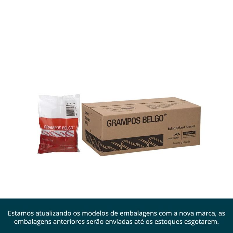 Imagem 2 de 5 de Grampos Belgo Galvanizado Para Cerca - 9 X 1 - 20kg ® Grampo Grande