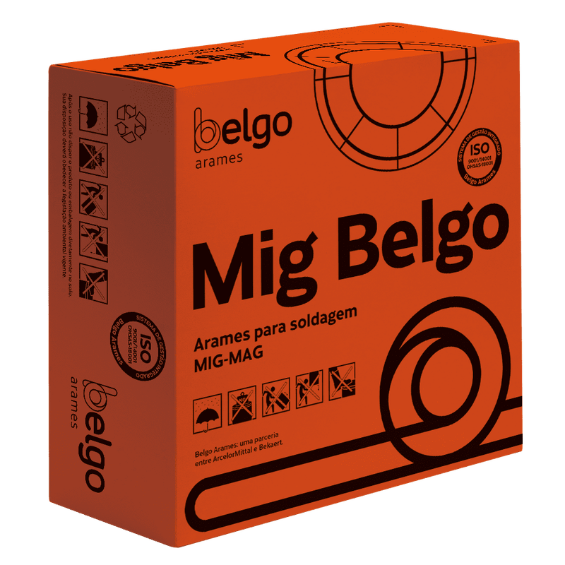 Imagem 3 de 3 de Arame Solda Mig Belgo BME-C4 - ER70S-6 ® 0,80mm (15kg)