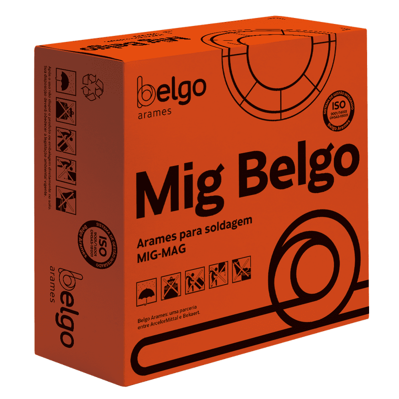 Imagem 3 de 3 de Arame Solda Mig Belgo BME-C4 - ER70S-6 ® 1,00mm (18kg)