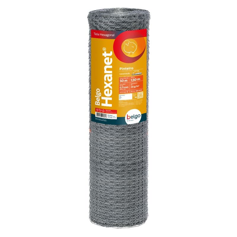 Imagem-1-de-4-de-Tela-Pinteiro-Belgo-Hexanet-®--1-x-22-x-150-x-50m-