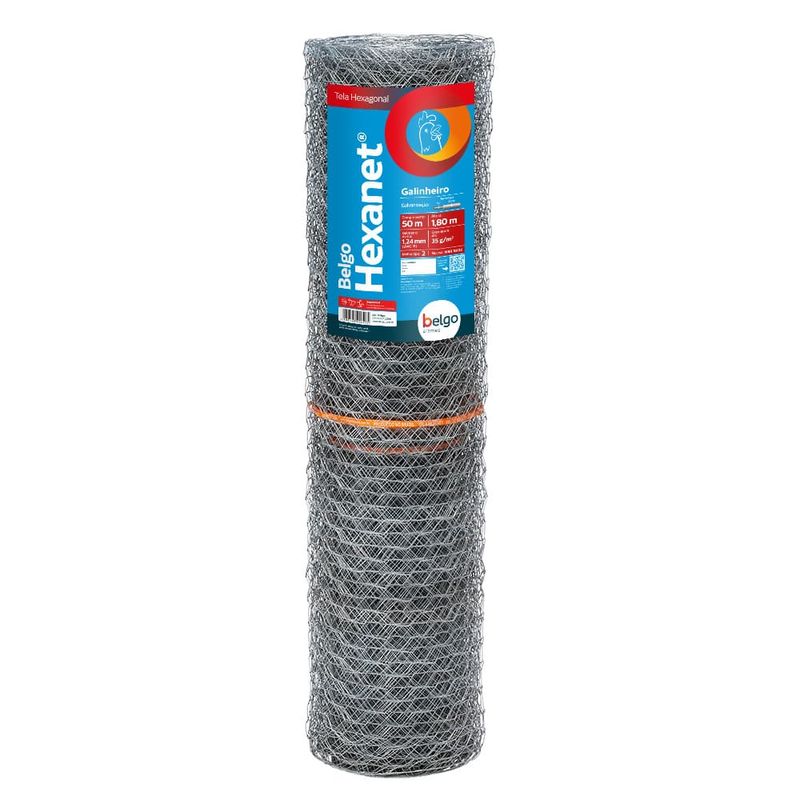 Imagem-1-de-5-de-Tela-Galinheiro-Belgo-Hexanet-®--2-x-18-x-180-x-50m-