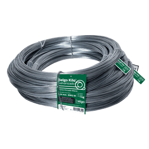 Arame galvanizado Belgo Kilo 1,24 - 1kg - Feixe com 10 rolos - 10 KG