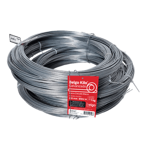 Arame galvanizado Belgo Kilo 2,10mm - 1kg - Feixe com 10 rolos - 10 KG