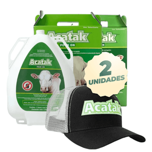 Kit: 2 Acatak - Carrapaticida Pour On - 5l – Ganhe 1 boné
