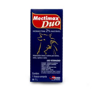 Mectimax Duo - Ivermectina 2% - Agener União - 1l