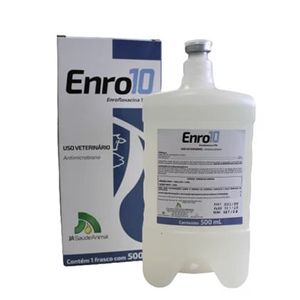 Enro10 - Enrofloxacina 10% - 500 ml – J A Saúde Animal