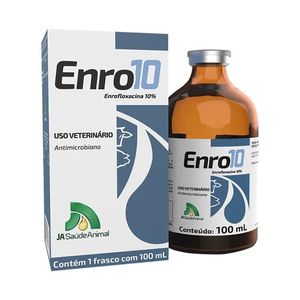 Enro10 - Enrofloxacina 10% - 100ml – J A Saúde Animal