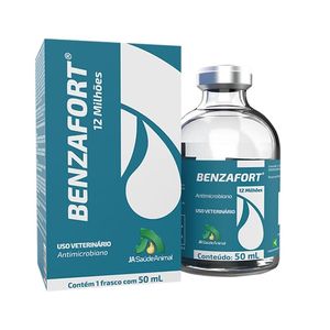 Benzafort 12 milhões – Antibiótico injetável – 50ml – JA Saúde Animal