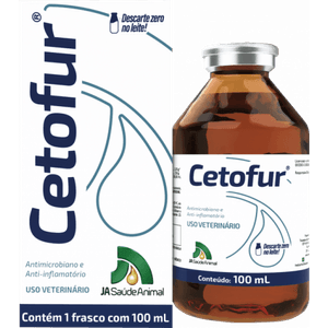 Cetofur –Antimicrobiano e Anti-inflamatório – 100 ml – JA Saúde Animal