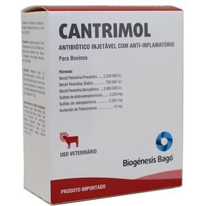Cantrimol – Antibiótico injetável – 6.000.000 UI – 30ml