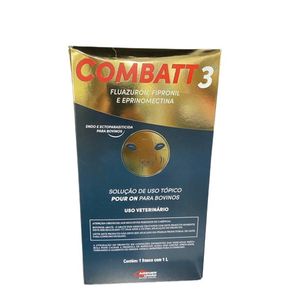 Combatt3 – Fluazuron, Fipronil e Eprinomectina - Pour-On – 1 litro