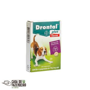 Drontal Plus Carne 10 Kg - 4 Comprimidos