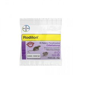 KIT Raticida Rodilon Pellets com 10 sachês de 25g (250g)