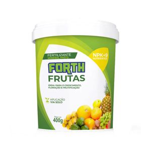 Fert.Forth Frutas 400g REG SP0032042000009 N12%;P2O55%;K2O15%;Ca1%Mg1%S13%B0,06%Mn0,1%Cu0,05%Fe0,22%Mo0,005%Zn0,4%