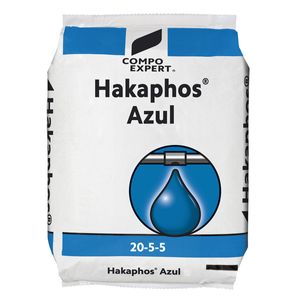 Fert. Mineral Hakaphos Azul 20+05+05 25Kg N 20% P2O5 5% K2O 5% S 16% B 0,01% Cu 0,02% Fe 0,05% Mn 0,05%