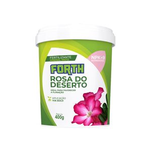 FORTH Rosa do Deserto 400g  Reg.SP003204-2000014  N10%P2O514%K2O14%P2O516%(CNA+agua)K2O12%Ca2%Mg2%S8%