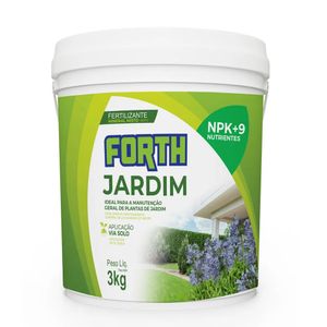 Fertilizante Forth Jardim 3Kg  Registro Mapa SP 003204-2000007 N total 13% P2O5 5% P2O5 sal e agua 4%  k2O sol. agua13%