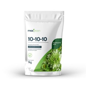 MAXGREEN 10-10-10 1KG  SP00320-4.000084 N 10% P2O5(CNA+H20) 10% K2O SOL H2O 10% MISTURA DE GRANULOS