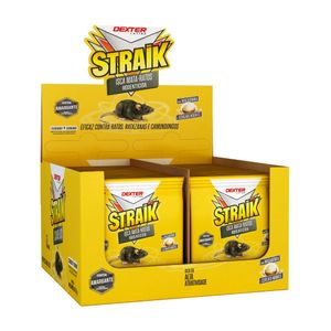 Raticida Straik 1 KG isca para ratos, ratazanas e camundongos (40x25gr)