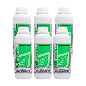 KIT Caixa com 6 Glifosato Biocarb 1L Mata Mato