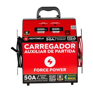 Carregador de Bateria 50A Maleta Mod. CAV5012 Com Auxiliar de Partida