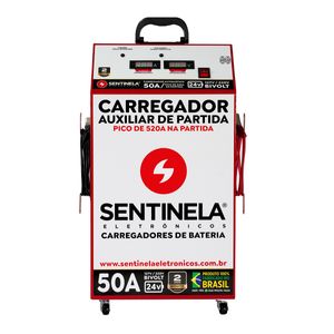 Carregador de Bateria Profissional 50A Mod. CAV5024 Com Auxiliar de Partida