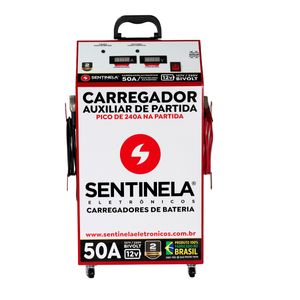 Carregador de Bateria Profissional 50A Mod. CAV5012 Com Auxiliar de Partida