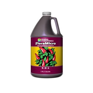 Fert min misto hidropFloraMicro 3,79 L conc General HydroponicsPR0008206000006 5N1K2O5Ca0,01B0,1Fe0,01Cu0,05Mn0,015ZnFlu